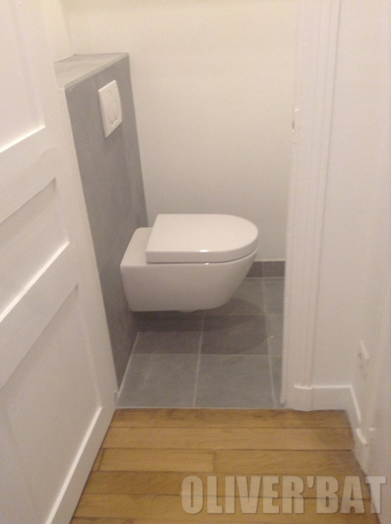 WC :GEBERIT SUSPENDU / CARRELLAGE /PEINTURE