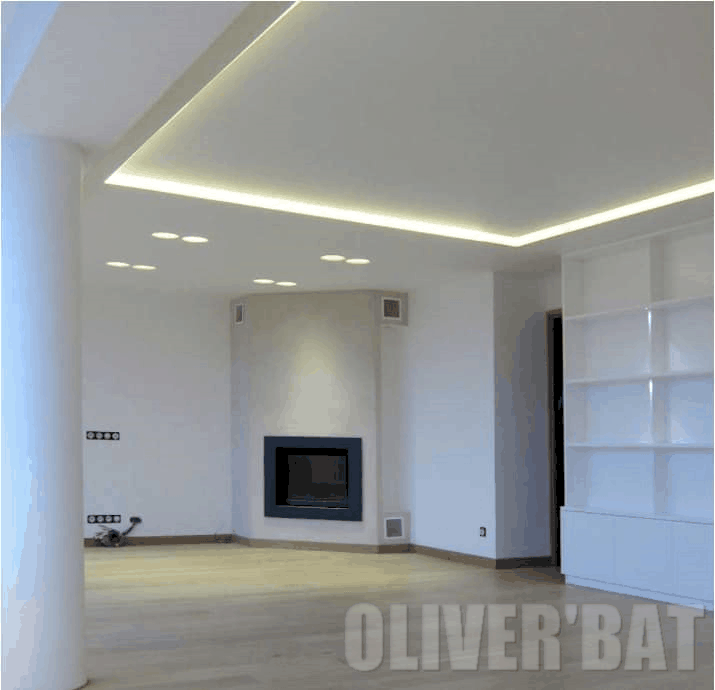 Corniche Leds, meuble sur mesure parquet et peinture